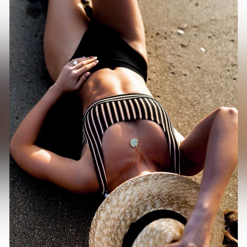 L*Space Miller Bikini Top, Black Sz M